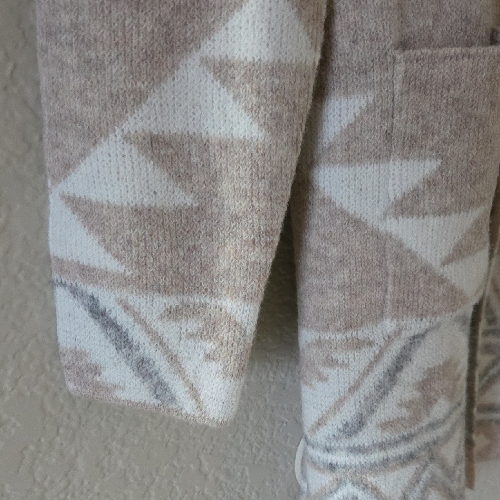 Frye Beige and White Geometric Cardigan - Picture 5 of 5